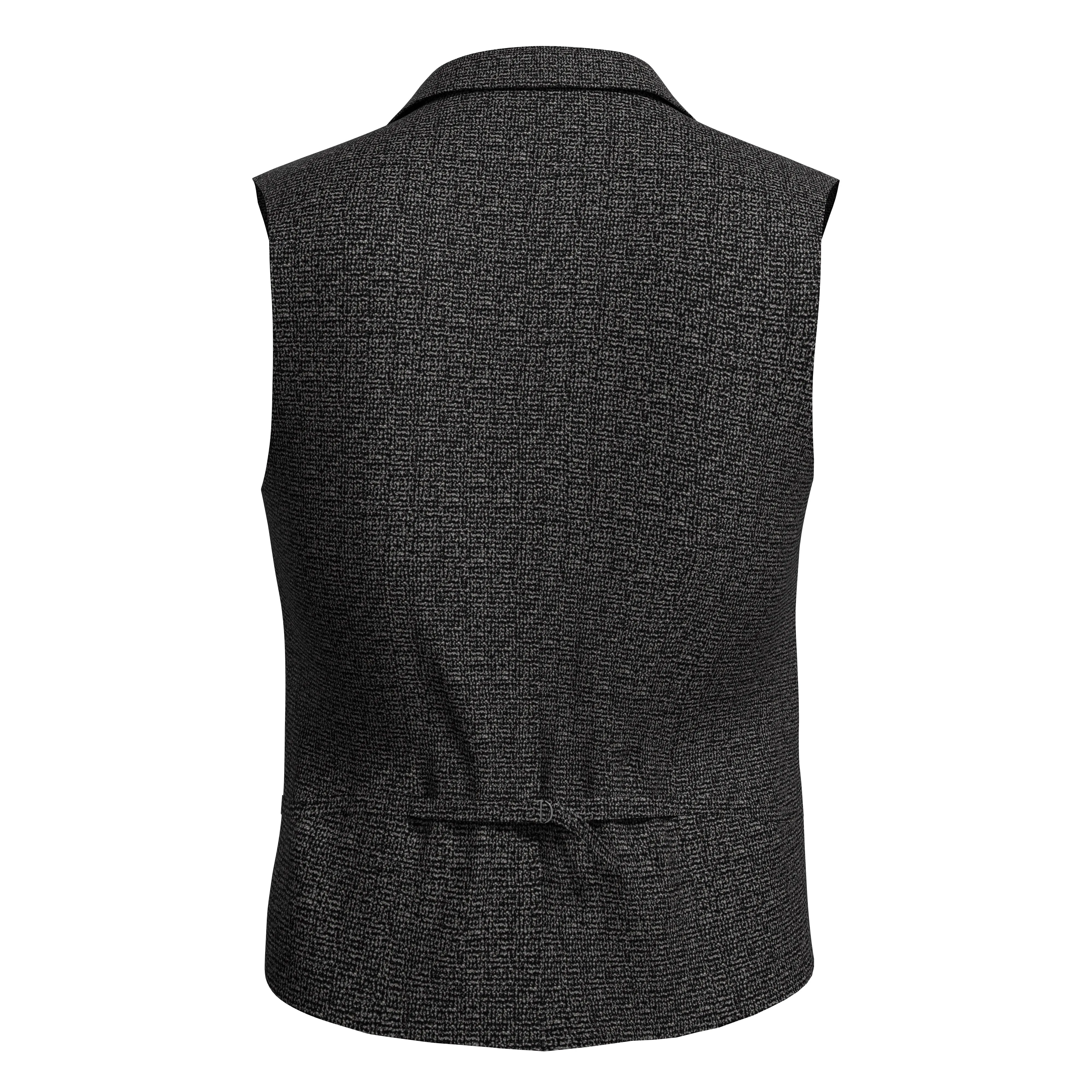 Snowy Specks Black Waistcoat