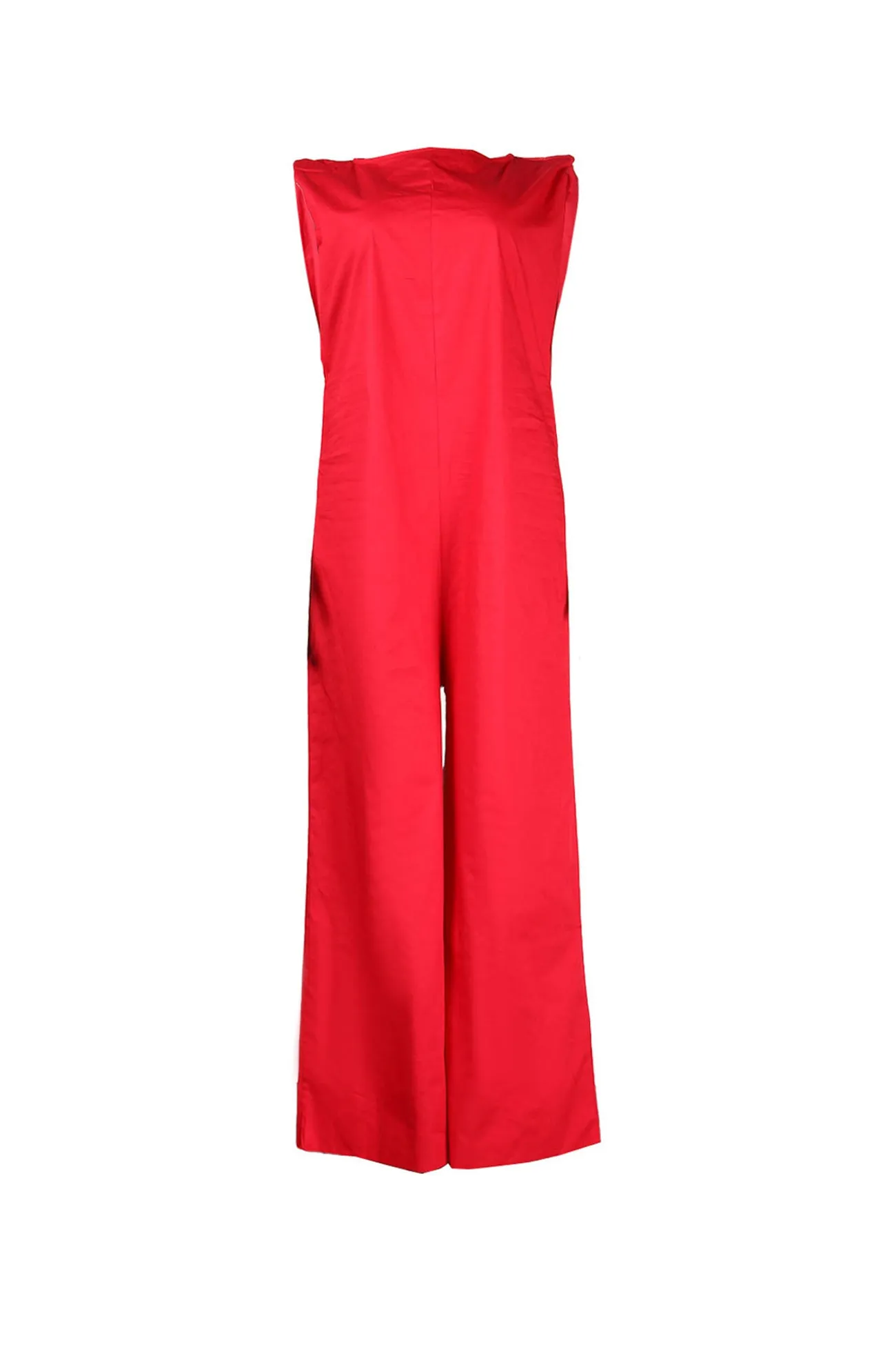 Solid Sleeveless Wide Leg Jumpsuits