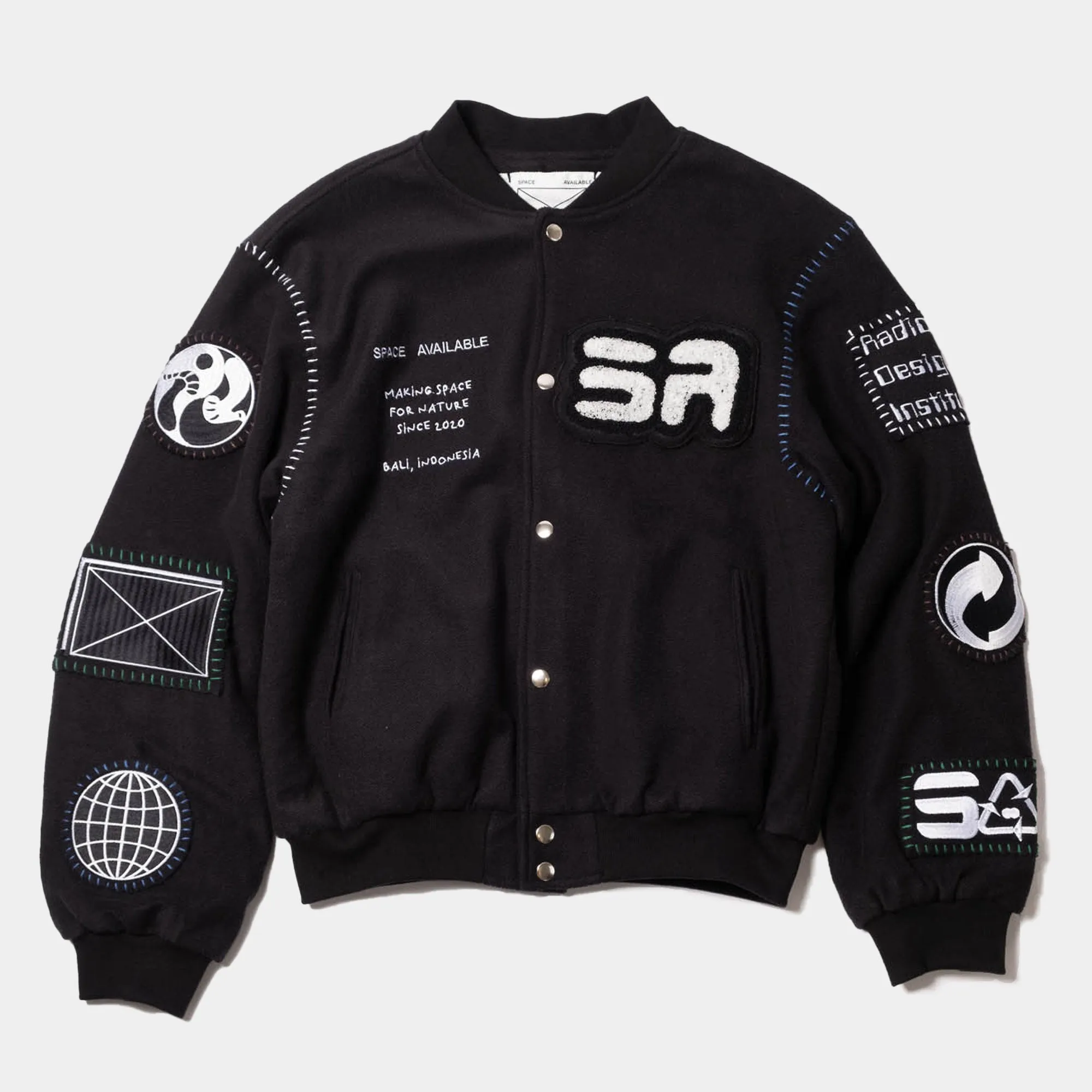 Space Available Studio Varsity Jacket - Black