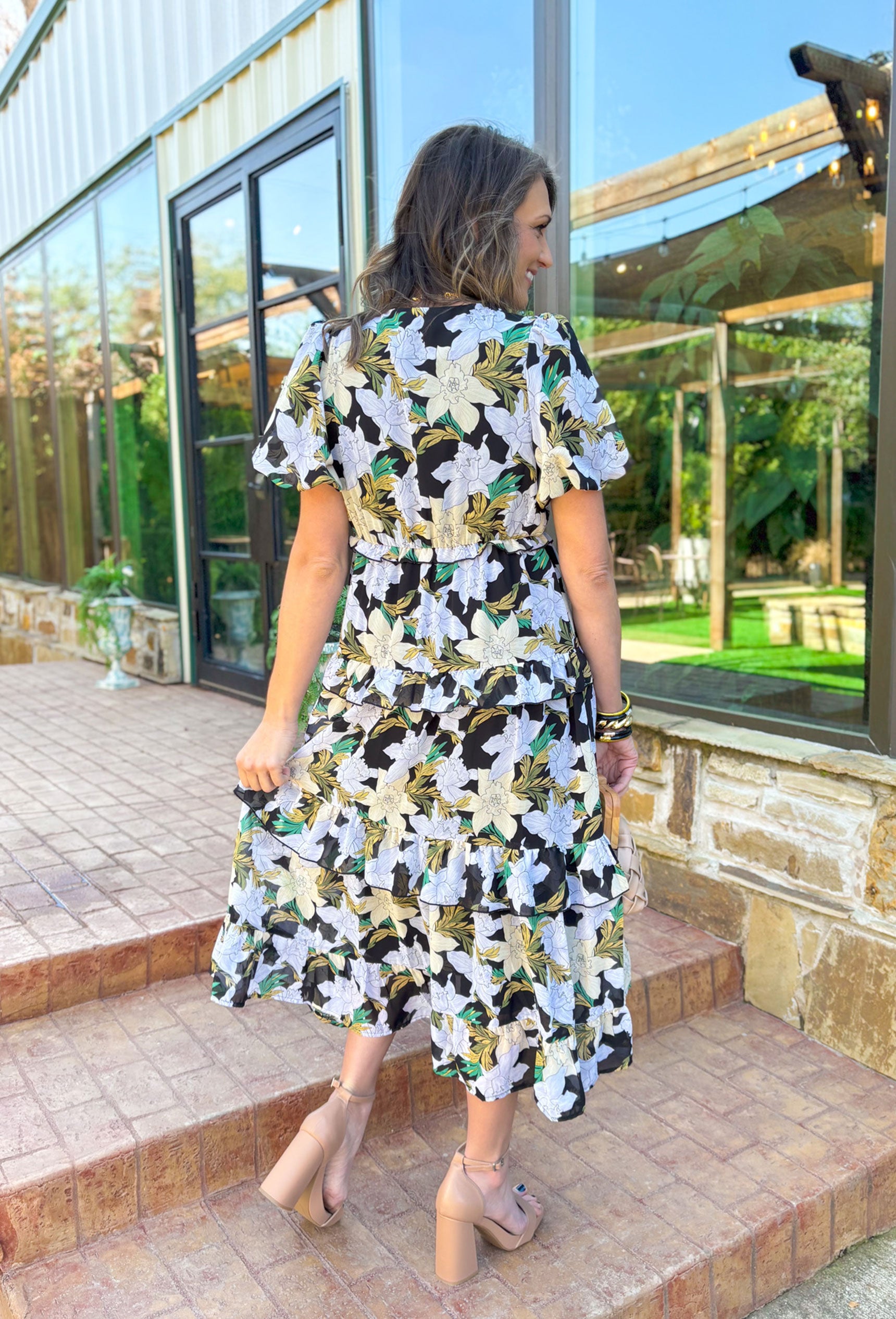 Spin Me Around Floral Midi Dress