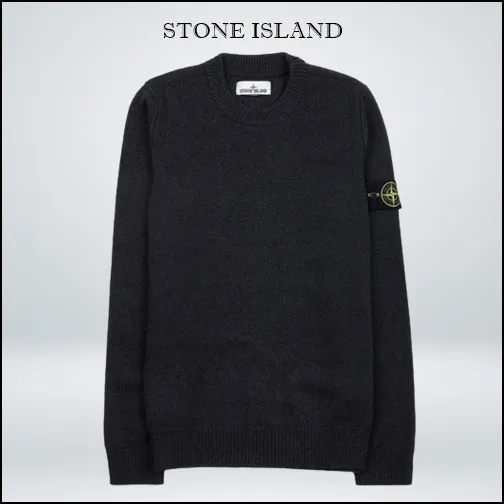 STONE ISLAND  |Crew Neck Unisex Wool Street Style U-Neck Long Sleeves