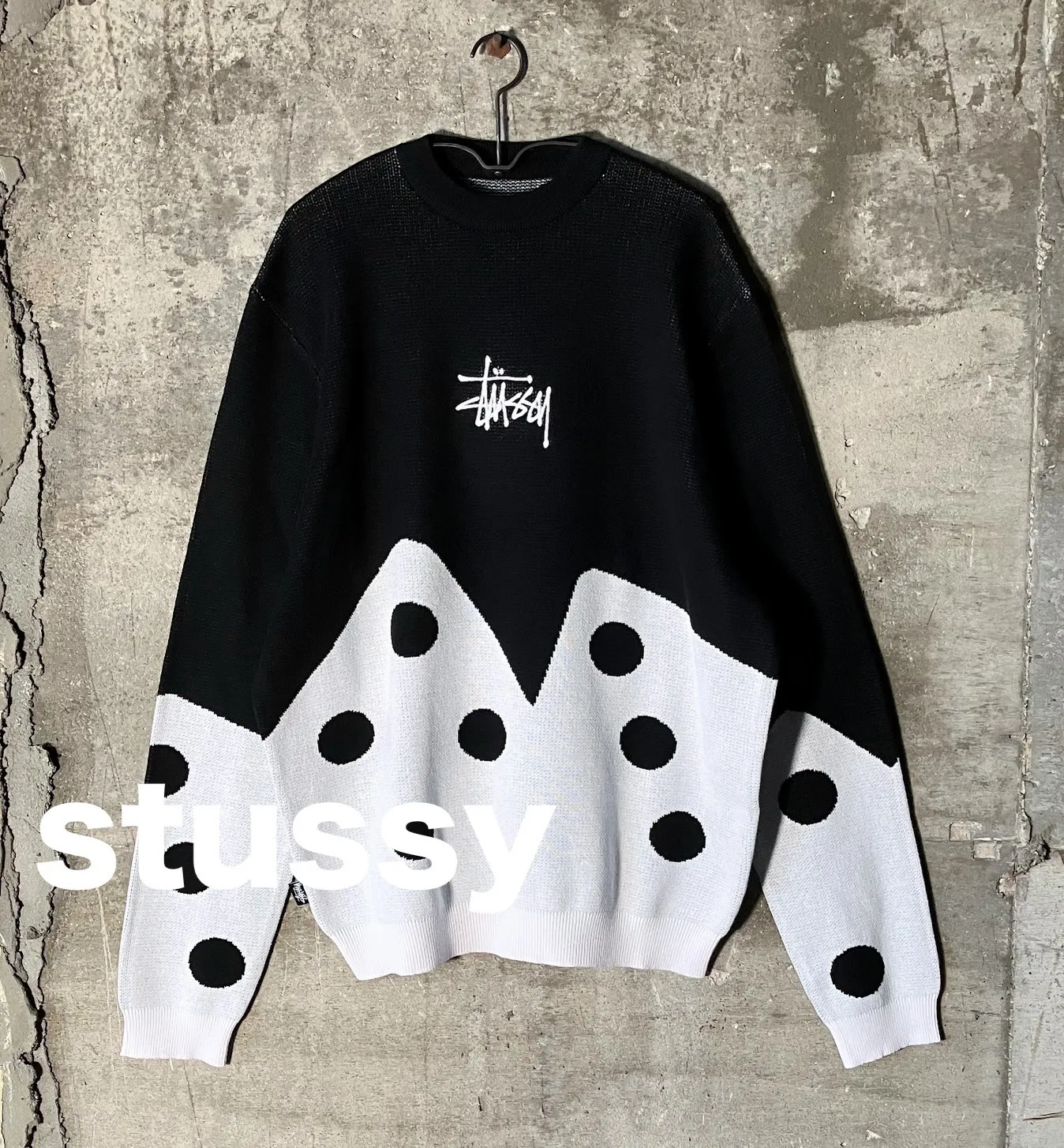 STUSSY  |Unisex Street Style Long Sleeves Logo Skater Style Sweaters