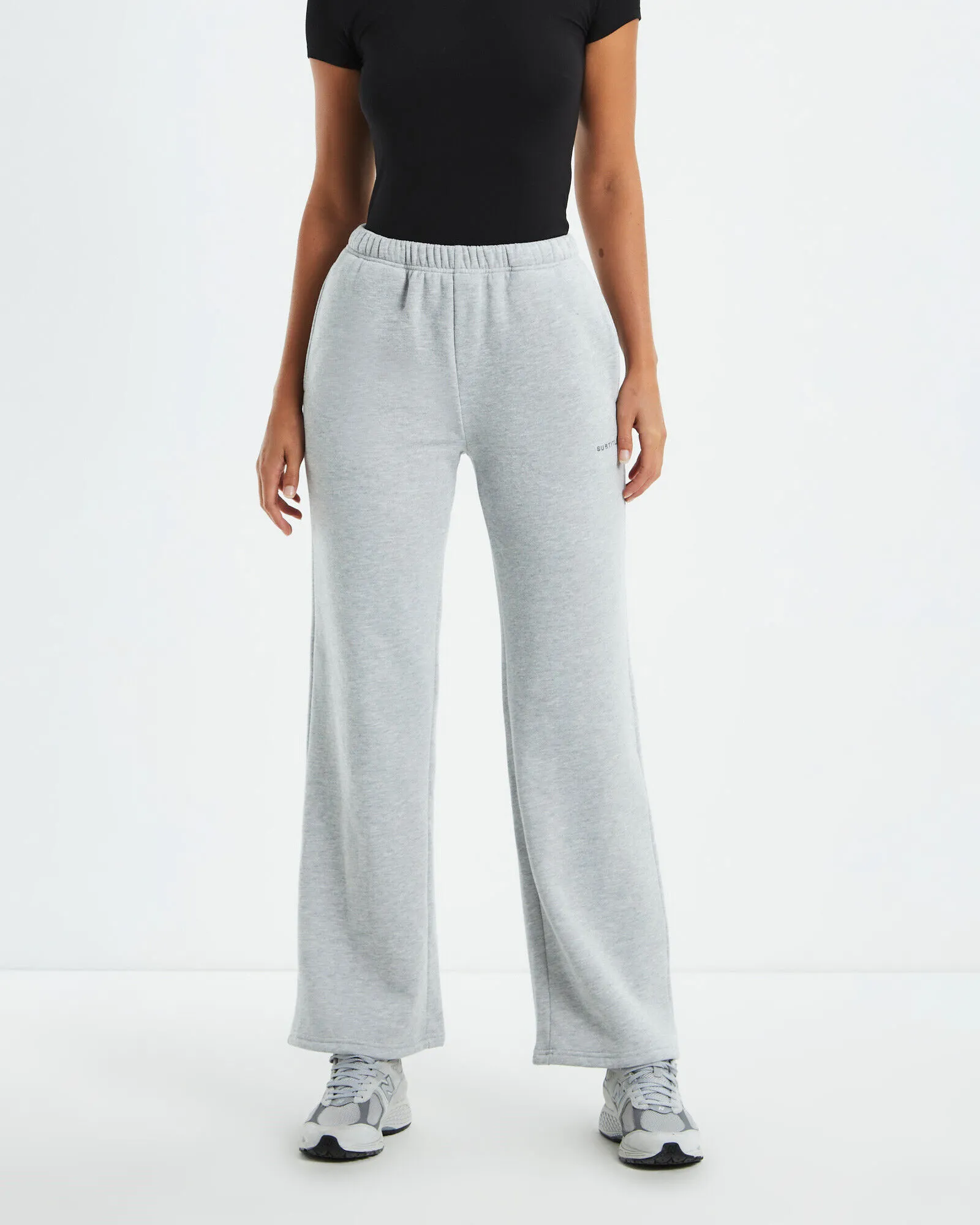 Subtitled State Straight Leg Trackpants Grey