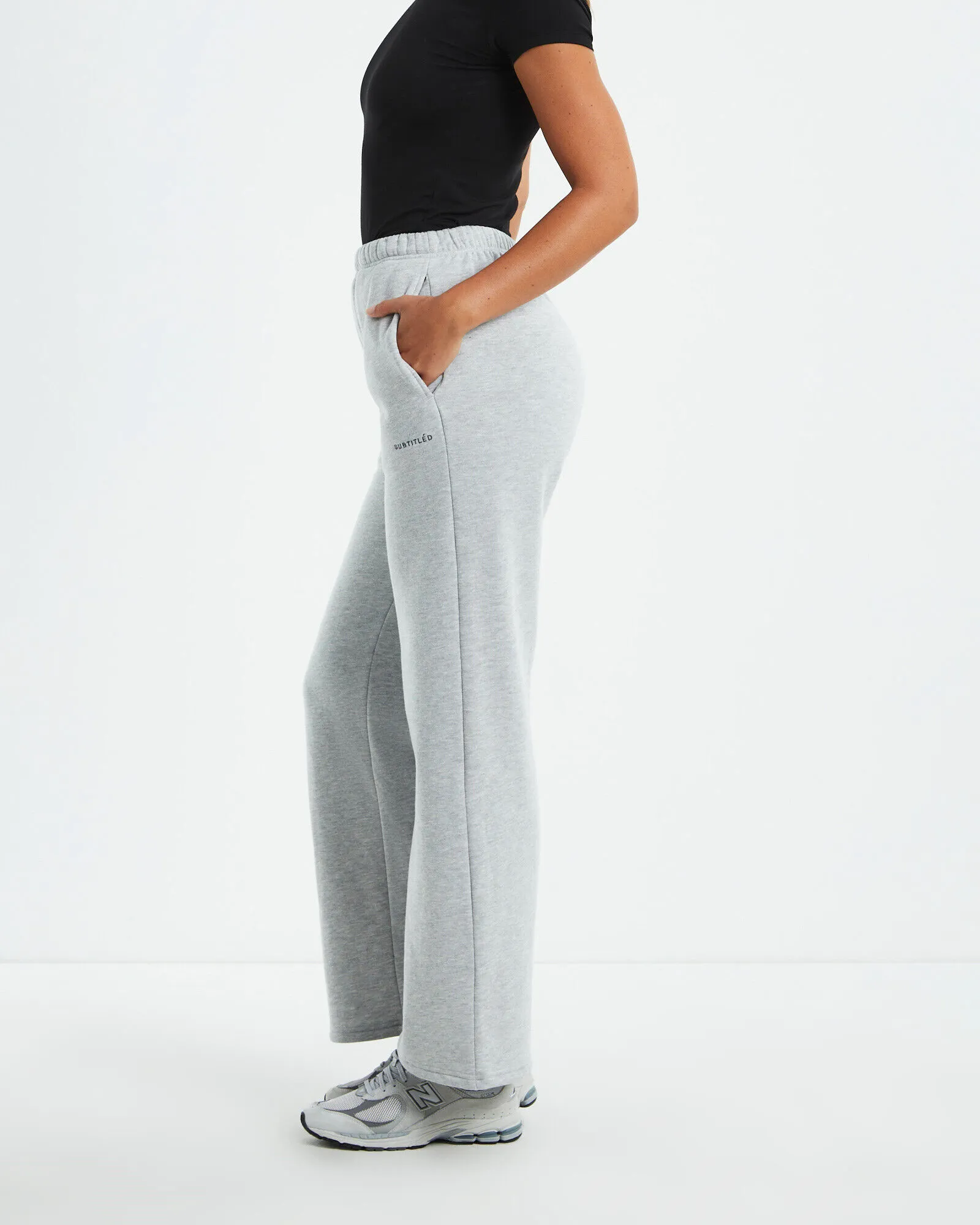 Subtitled State Straight Leg Trackpants Grey