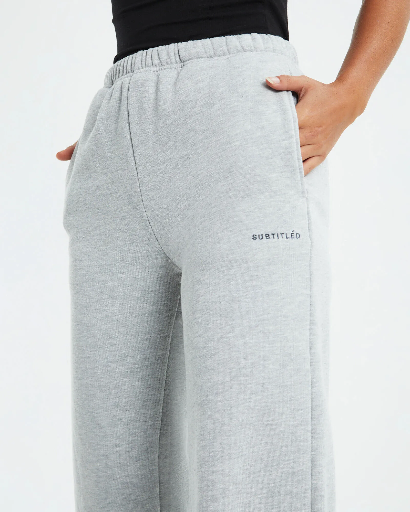 Subtitled State Straight Leg Trackpants Grey