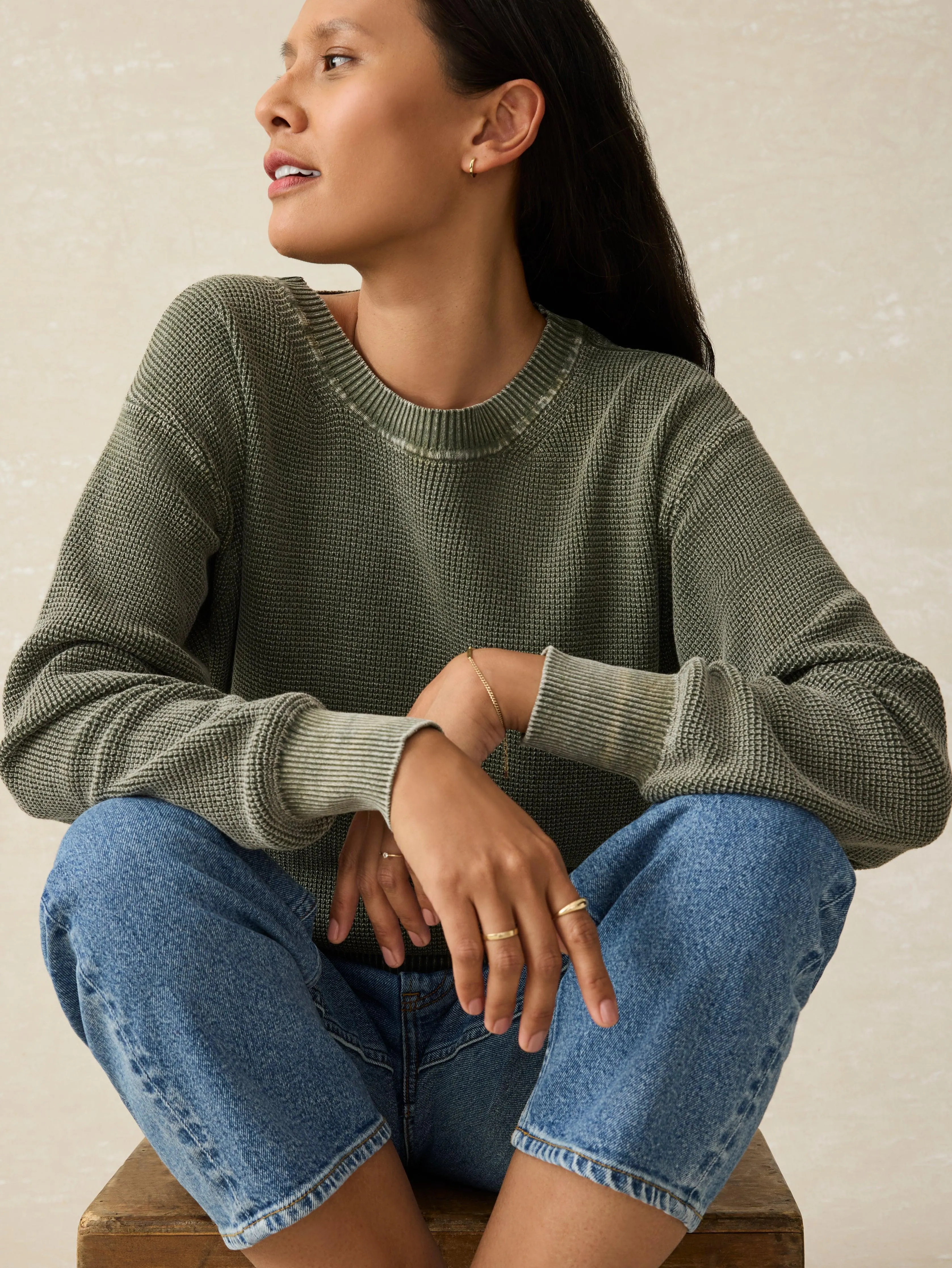 Sunwashed Relaxed Sweater - Beetle