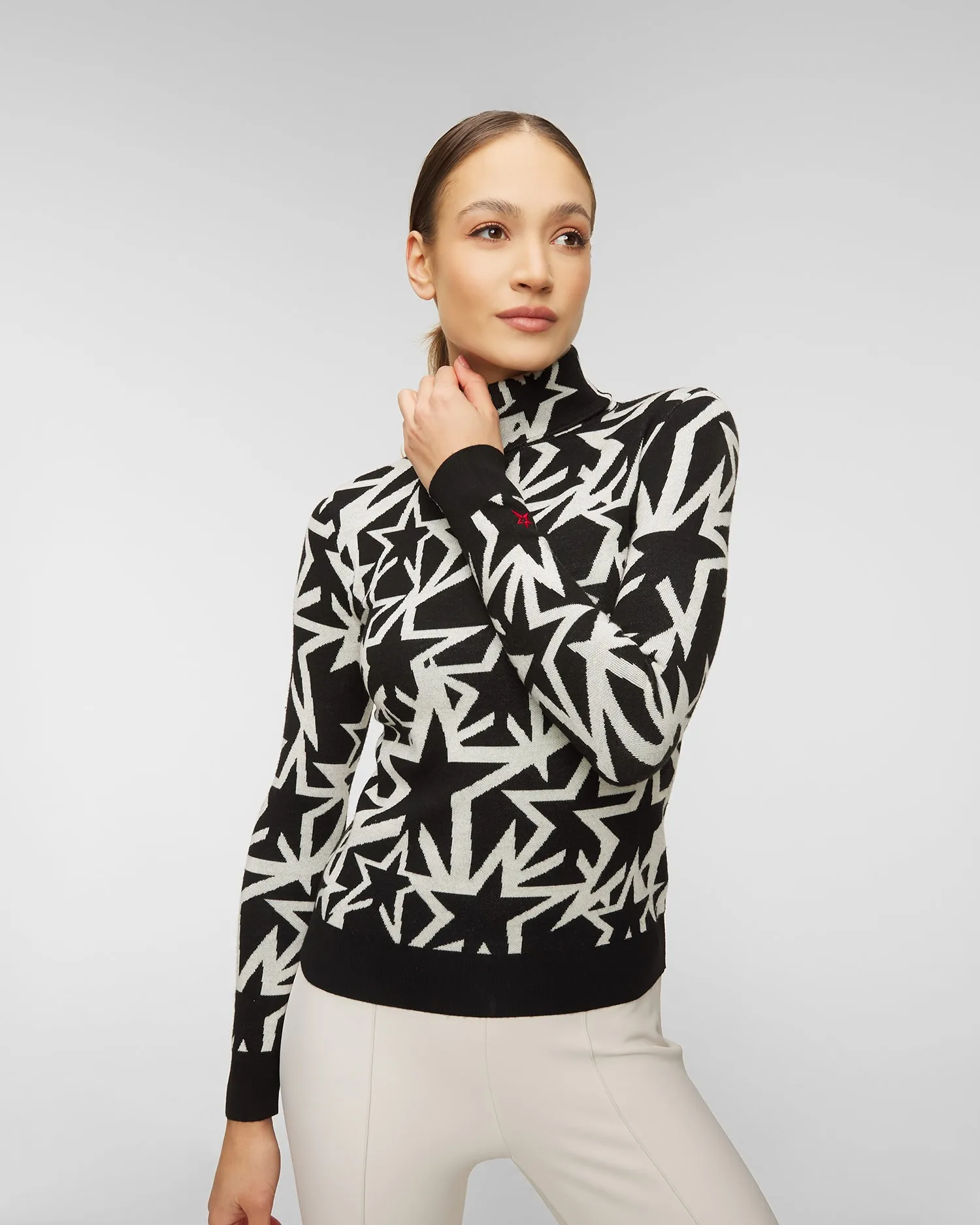 Sweater from Merino wool PERFECT MOMENT WREN W3000723-1918novastarprintblack