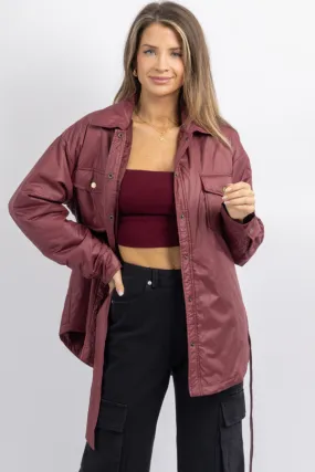 THROW + GO MERLOT SHIRT JACKET