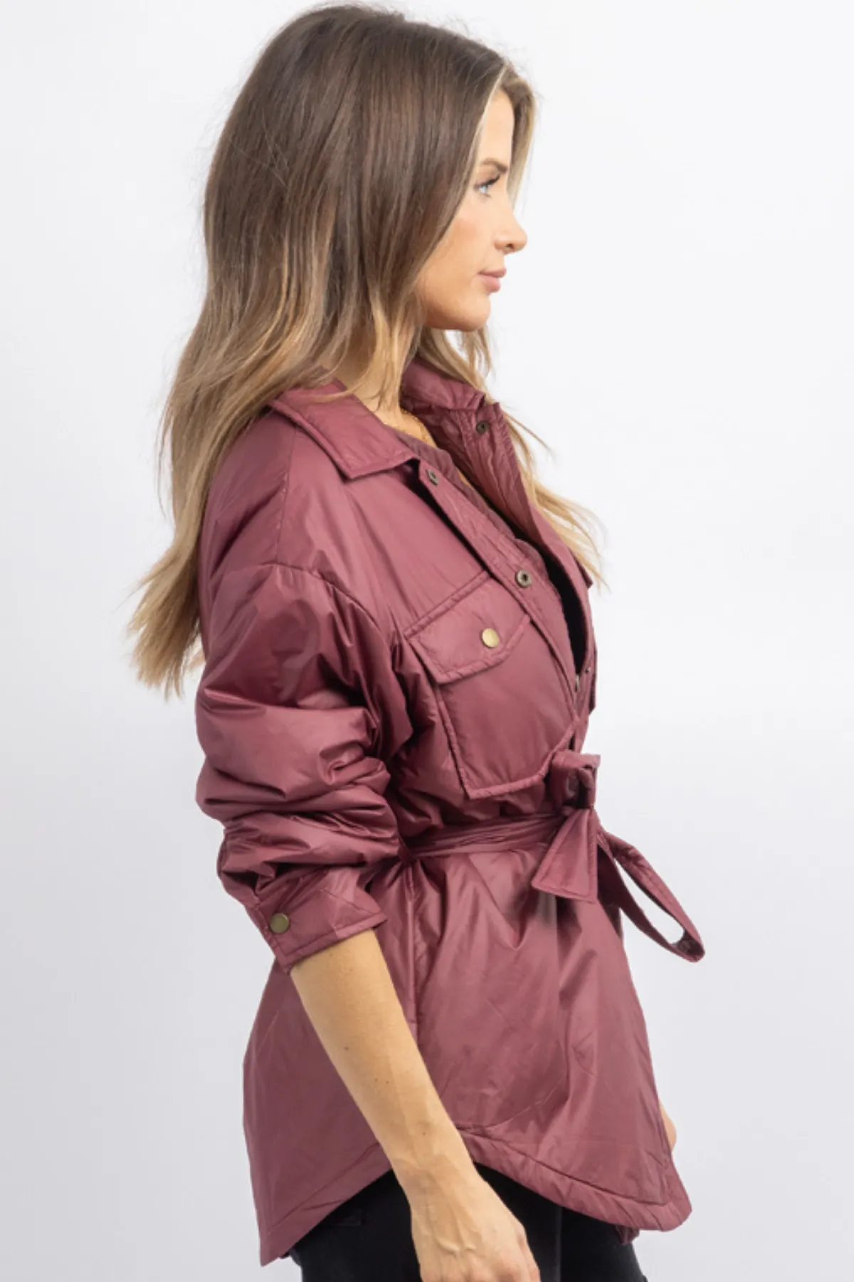 THROW + GO MERLOT SHIRT JACKET