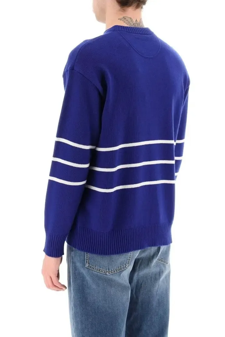 VALENTINO  |Crew Neck Stripes Unisex Wool Street Style Long Sleeves