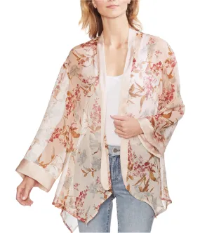 Vince Camuto Womens Printed Kimono Cardigan Jacket