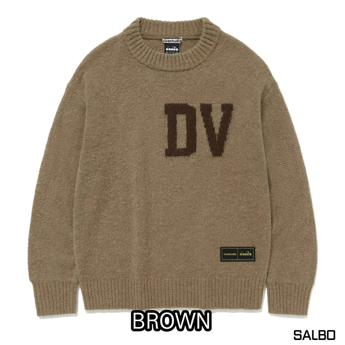 vivastudio  |Crew Neck Street Style Long Sleeves Logo Sweaters