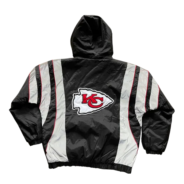 WESTSIDE STOREY VINTAGE | VINTAGE Y2K STARTER THURSDAY NIGHT FOOTBALL SPECIAL EDITION KC CHIEFS PUFFER JACKET - BLACK