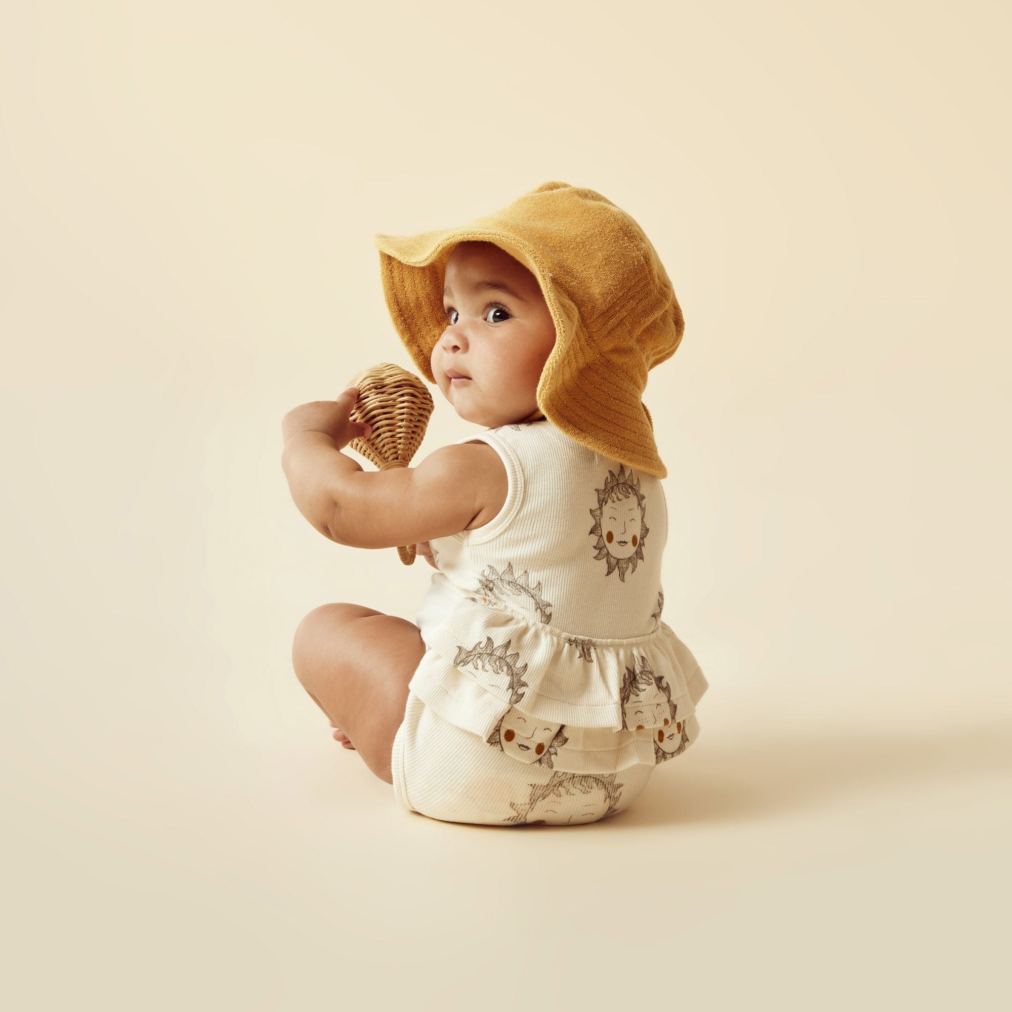 Wilson & Frenchy Shine on Me Organic Ruffle Bodysuit