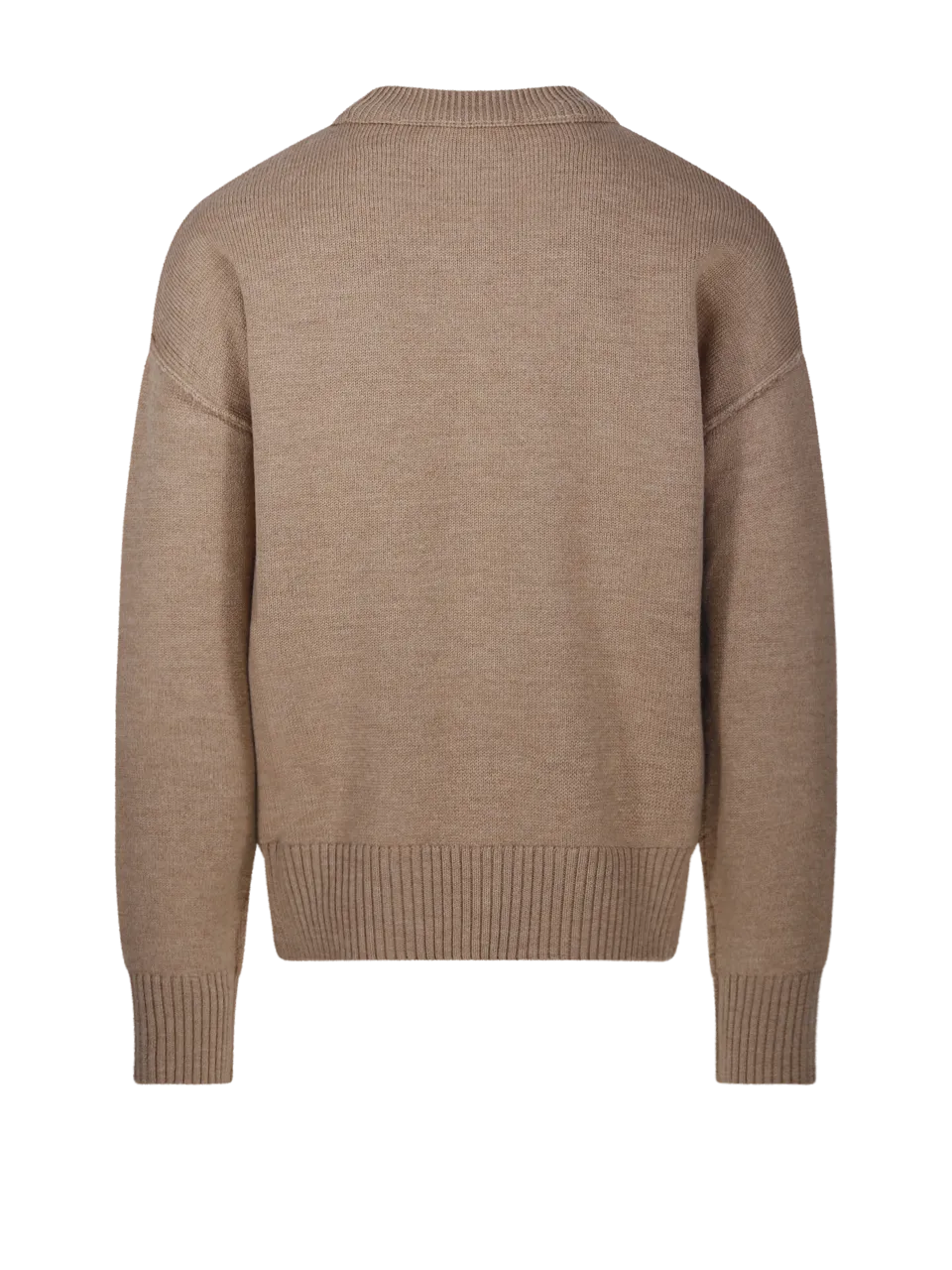 WOMAN AMI BEIGE WOOL SWEATSHIRT