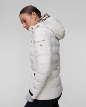 Women's white ski jacket BOGNER Ellya1-T 31884815-133