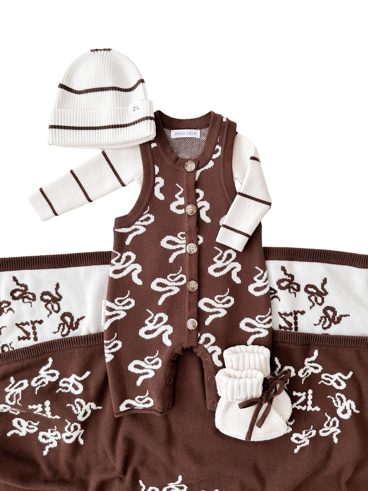 Ziggy Lou Bodysuit COCOA STRIPES