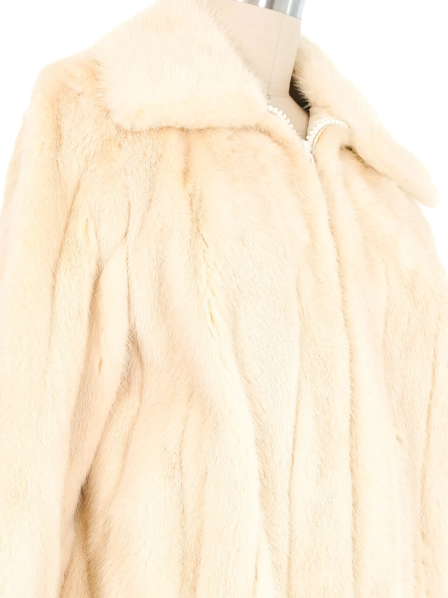 Zip Front Mink Bomber Jacket